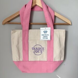 Trending Trader Joe’s Mini Pastel Canvas Tote Bag - Set of 4